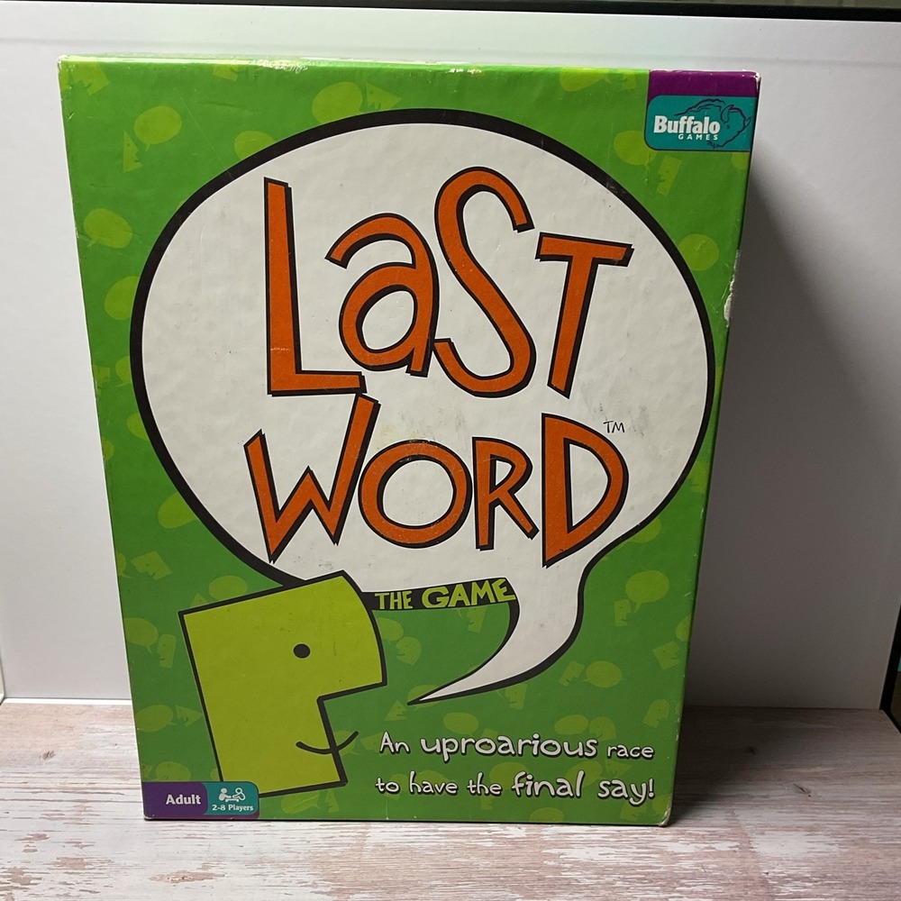 Buffalo Games Last Word Party Game w/ Electronic Timer 2-8 Players Ages 17+